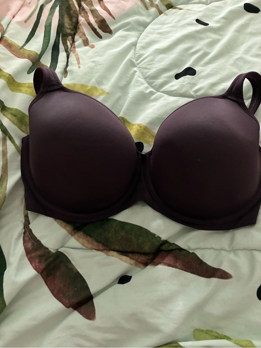 Essential Bodywear underwire Molded Cup Bra in Deep Plum 38G